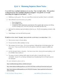 Q & A: Running Injuries Show Notes