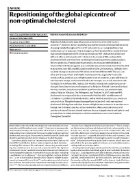 Repositioning of the Global Epicentre of Non-Optimal Cholesterol
