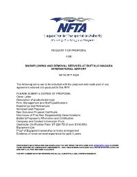 Request for Proposal for Snowplowing and Removal