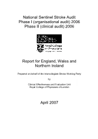 Summary Report on the National Sentinel Stroke Audit 2001/02