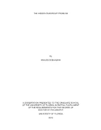 THE HIDDEN SUBGROUP PROBLEM by ANALES DEBHAUMIK A