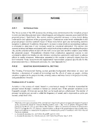4.6.1 Introduction the Noise Section of the EIR Discusses the Existing