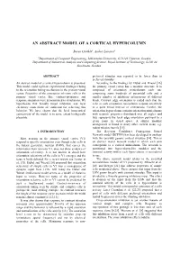 An Abstract Model of a Cortical Hypercolumn