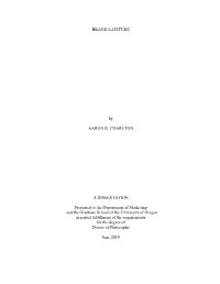 BRAND LATITUDE by AARON B. CHARLTON a DISSERTATION