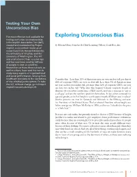 Exploring Unconscious Bias