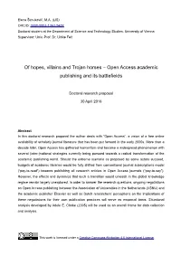 Open Access Academic Publishing and Its Battlefields