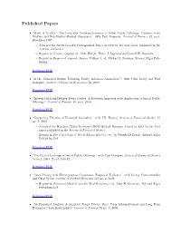 Published Papers