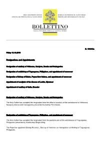 Resignations and Appointments