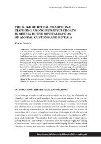 The Role of Ritual Traditional Clothing Among Bunjevci Croats in Serbia in the Revitalisation of Annual Customs and Rituals