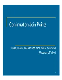 Continuation Join Points