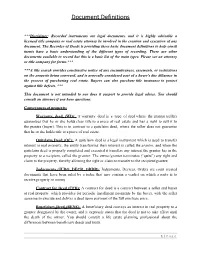 Document Definitions
