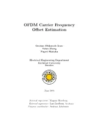 OFDM Carrier Frequency Offset Estimation