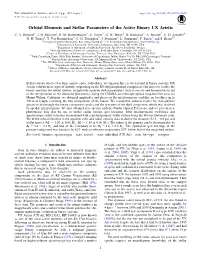 Orbital Elements and Stellar Parameters of the Active Binary UX Arietis