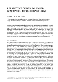 Perspective of Msw to Power Generation Through Gas Engine