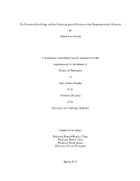 The Portrait of the Kings and the Historiographical Poetics of the Deuteronomistic Historian