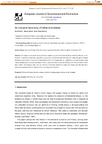 An Inclusive Taxonomy of Behavioral Biases