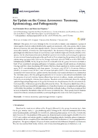 An Update on the Genus Aeromonas: Taxonomy, Epidemiology, and Pathogenicity