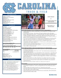 Carolina Track & Field Notes