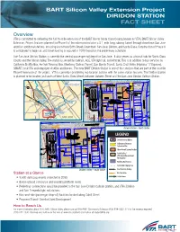 FACT SHEET BART Silicon Valley Extension Project
