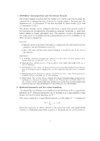 I. Mcmullen's Decomposition and the Steiner Formula the Steiner Formula