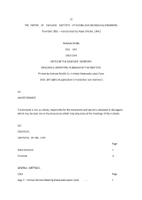 [I] the NORTH of ENGLAND INSTITUTE of MINING AND