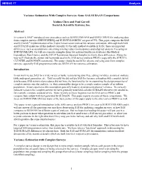 Some SAS-SUDAAN Comparisons