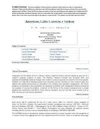 Table of Contents Instructor Information Course Materials