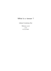 What Is a Tensor ?