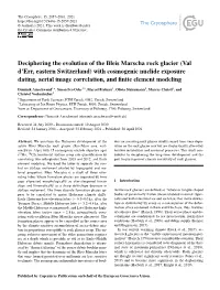 Deciphering the Evolution of the Bleis Marscha Rock Glacier (Val
