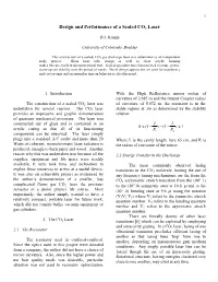 Design and Performance of a Sealed CO2 Laser