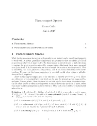 Paracompact Spaces
