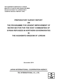 Preparatory Survey Report on the Programme For