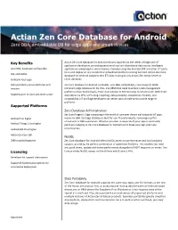 Actian Zen Core Database for Android Zero DBA, Embeddable DB for Edge Apps and Smart Devices