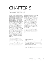 CHAPTER 5 Temporary Runoff Control
