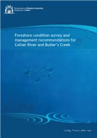 Foreshore Condition Survey and Management Recommendations for Collier River and Butler's Creek