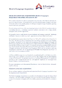 Head of Language Acquisition