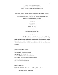 (OAS) and the Conference of Radiation Control Program Directors