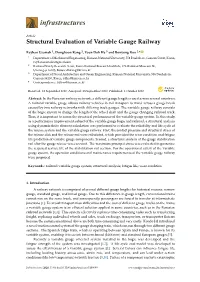 Structural Evaluation of Variable Gauge Railway