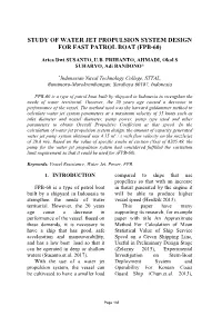 Study of Water Jet Propulsion System Design for Fast Patrol Boat (Fpb-60)