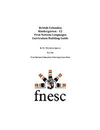 12 First Nations Languages Curriculum Building Guide