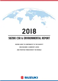 2018 Suzuki CSR & Environmental Report