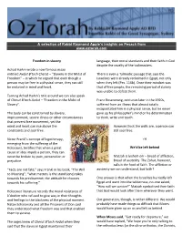 A Selection of Rabbi Raymond Apple's Insights on Pesach from Www