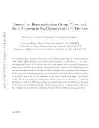 Anomalies, Renormalization Group Flows, and the A-Theorem in Six