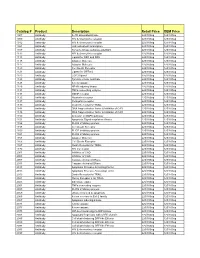 Comprehensive Product List