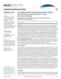 Correlating Global Precipitation Measurement Satellite Data With