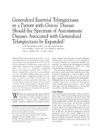 Generalized Essential Telangiectasia in a Patient with Graves