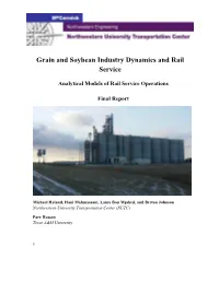 Grain and Soybean Industry Dynamics and Rail Service