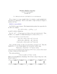 MA3403 Algebraic Topology Lecturer: Gereon Quick Lecture 21