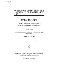 Mentation of the Endangered Species Act