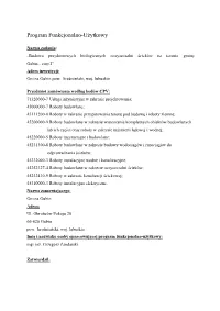 Program Funkcjonalno-Uŝytkowy